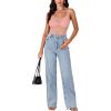 imageLYANER Womens Floral Lace Scallop Spaghetti Strap Sleeveless Sheer Tank Cami Top BlouseLight Pink