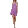 imageLYANER Womens Sexy Two Piece Outfit Fringe Sleeveless Cami and Short Skirt SetsLight Purple