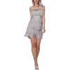 imageLYANER Womens Sexy Two Piece Outfit Fringe Sleeveless Cami and Short Skirt SetsSilver