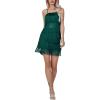 imageLYANER Womens Sexy Two Piece Outfit Fringe Sleeveless Cami and Short Skirt SetsTeal