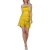 imageLYANER Womens Sexy Two Piece Outfit Fringe Sleeveless Cami and Short Skirt SetsYellow