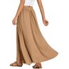 imageLYANER Womens Casual Tie Waist Button Front Split Skirts High Waist Swing Flowy Maxi SkirtKhaki