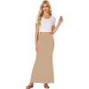 imageLYANER Womens Fold Over Waist Maxi Skirt Lightweight Floor Length Flared Long SkirtsKhaki