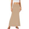 imageLYANER Womens Fold Over Waist Maxi Skirt Lightweight Floor Length Flared Long SkirtsKhaki