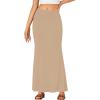 imageLYANER Womens Fold Over Waist Maxi Skirt Lightweight Floor Length Flared Long SkirtsKhaki