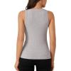 imageLYANER Womens Ribbed Tank Top Summer Sleeveless Scoop Neck Racerback Casual Basic Slim Fitted ShirtGray