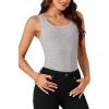 imageLYANER Womens Ribbed Tank Top Summer Sleeveless Scoop Neck Racerback Casual Basic Slim Fitted ShirtGray