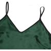 imageLYANER Womens Satin Silk 2pcs Set Pajamas V Neck Cami Top With Self Tie Shorts Pj Sst SleepwearDark Green