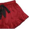 imageLYANER Womens Satin Silk 2pcs Set Pajamas V Neck Cami Top With Self Tie Shorts Pj Sst SleepwearRed