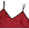 imageLYANER Womens Satin Silk 2pcs Set Pajamas V Neck Cami Top With Self Tie Shorts Pj Sst SleepwearRed