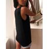 imageLYANER Womens Summer V Neck Tank Top Basic Sleeveless Casual Loose Fit ShirtsBlack