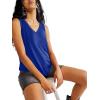 imageLYANER Womens Summer V Neck Tank Top Basic Sleeveless Casual Loose Fit ShirtsRoyal Blue