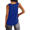 imageLYANER Womens Summer V Neck Tank Top Basic Sleeveless Casual Loose Fit ShirtsRoyal Blue