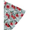 imageLYANER Womens 2 Piece Outfits Summer Lace Halter Cami Crop Top with Floral Mini Skirt SetDark Green