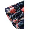 imageLYANER Womens 2 Piece Outfits Summer Lace Halter Cami Crop Top with Floral Mini Skirt SetNavy1
