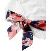 imageLYANER Womens 2 Piece Outfits Summer Lace Halter Cami Crop Top with Floral Mini Skirt SetNavy1
