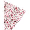 imageLYANER Womens 2 Piece Outfits Summer Lace Halter Cami Crop Top with Floral Mini Skirt SetOffwhite