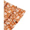 imageLYANER Womens 2 Piece Outfits Summer Lace Halter Cami Crop Top with Floral Mini Skirt SetOrange
