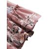 imageLYANER Womens 2 Piece Outfits Summer Lace Halter Cami Crop Top with Floral Mini Skirt SetPink
