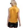 imageLYANER Womens Elegant Satin Wrap V Neck Sleeveless Tank Blouse Tee TopGinger