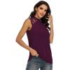 imageLYANER Womens One Shoulder Cut Out TShirt Mock Neck Sleeveless Tank Tops Going Out ShirtRose