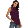 imageLYANER Womens One Shoulder Cut Out TShirt Mock Neck Sleeveless Tank Tops Going Out ShirtRose