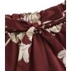 imageLYANER Womens 2 Piece Summer Outfits Cami Crop Top and Tropical Floral Shorts SetWine Red