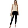 imageLYANER Womens Casual Collar Sleeveless Button Down Tank Top Blouse ShirtBeige