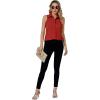 imageLYANER Womens Casual Collar Sleeveless Button Down Tank Top Blouse ShirtBurgundy