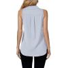 imageLYANER Womens Casual Collar Sleeveless Button Down Tank Top Blouse ShirtLight Blue