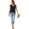 imageLYANER Womens Casual V Neck Lace Floral Sleeveless Blouse Shirt Tank TopBlack