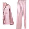 imageLYANER Womens Pajamas Set 7pcs Silk Satin Sleepwear Loungewear Cami Shirt Pj SetBaby Pink