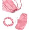 imageLYANER Womens Pajamas Set 7pcs Silk Satin Sleepwear Loungewear Cami Shirt Pj SetBright Pink
