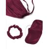 imageLYANER Womens Pajamas Set 7pcs Silk Satin Sleepwear Loungewear Cami Shirt Pj SetBurgundy