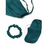 imageLYANER Womens Pajamas Set 7pcs Silk Satin Sleepwear Loungewear Cami Shirt Pj SetDark Green