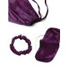 imageLYANER Womens Pajamas Set 7pcs Silk Satin Sleepwear Loungewear Cami Shirt Pj SetEggplant Purple