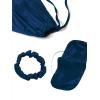 imageLYANER Womens Pajamas Set 7pcs Silk Satin Sleepwear Loungewear Cami Shirt Pj SetNavy