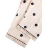 imageLYANER Womens Pajamas Set 7pcs Silk Satin Sleepwear Loungewear Cami Shirt Pj SetPolka Dots Beige