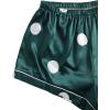 imageLYANER Womens Pajamas Set 7pcs Silk Satin Sleepwear Loungewear Cami Shirt Pj SetPolka Dots Green