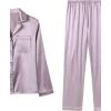 imageLYANER Womens Pajamas Set 7pcs Silk Satin Sleepwear Loungewear Cami Shirt Pj SetPurple