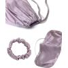 imageLYANER Womens Pajamas Set 7pcs Silk Satin Sleepwear Loungewear Cami Shirt Pj SetPurple
