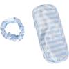 imageLYANER Womens Pajamas Set 7pcs Silk Satin Sleepwear Loungewear Cami Shirt Pj SetStriped Blue