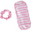 imageLYANER Womens Pajamas Set 7pcs Silk Satin Sleepwear Loungewear Cami Shirt Pj SetStriped Pink