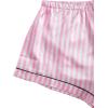 imageLYANER Womens Pajamas Set 7pcs Silk Satin Sleepwear Loungewear Cami Shirt Pj SetStriped Pink