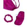 imageLYANER Womens Pajamas Set 7pcs Silk Satin Sleepwear Loungewear Cami Shirt Pj SetViolet Red