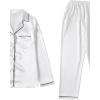 imageLYANER Womens Pajamas Set 7pcs Silk Satin Sleepwear Loungewear Cami Shirt Pj SetWhite