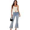 imageLYANER Womens Summer Cute Tops Square Neck Sleeveless Eyelet Button Down Tank Top BlousesBeige