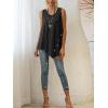 imageLYANER Womens Summer Loose Crewneck Asymmetrical Hem Sleeveless Tank Top ShirtBlack