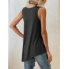 imageLYANER Womens Summer Loose Crewneck Asymmetrical Hem Sleeveless Tank Top ShirtBlack
