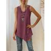 imageLYANER Womens Summer Loose Crewneck Asymmetrical Hem Sleeveless Tank Top ShirtPink